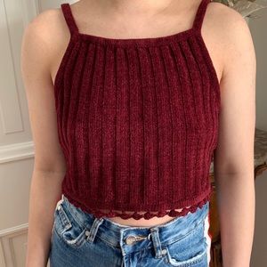 KNIT CROCHET CROP TOP